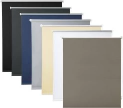 WOLTU Verdunklungsrollo Thermorollo Klemmfix Ohne Bohren Taupe