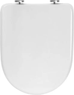 WC-Sitz Kunststoff Weiß Mit Absenkautomatik D-Form