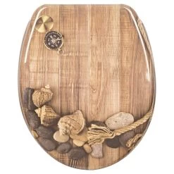 Toilettensitz Mit Absenkautomatik Aus Duroplast, Motiv Maritim