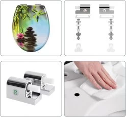 WC-Sitz Duroplast Mit Absenkautomatik Rosa Malve -Möbel Store WC Sitz Duroplast Oval Absenkautomatik WS2589 Rosa Malve5 1280x1280