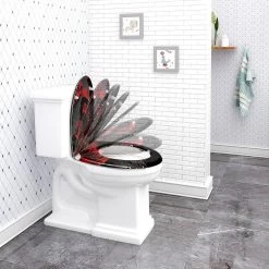 WC-Sitz Duroplast Oval Mit Absenkautomatik Rose -Möbel Store WC Sitz Duroplast Oval mit Absenkautomatik WS2547 Rose3 1280x1280