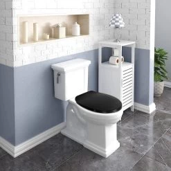 WC-Sitz Duroplast Oval Mit Absenkautomatik Schwarz -Möbel Store WC Sitz Duroplast Oval mit Absenkautomatik WS2553 Schwarz3 1280x1280