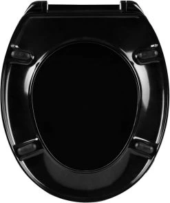 WC-Sitz Duroplast Oval Mit Absenkautomatik Schwarz -Möbel Store WC Sitz Duroplast Oval mit Absenkautomatik WS2553 Schwarz5 1280x1280