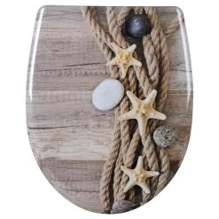 WC-Sitz Duroplast Hemp Rope Starfish Mit Absenkautomatik Und Schnellbefestigung