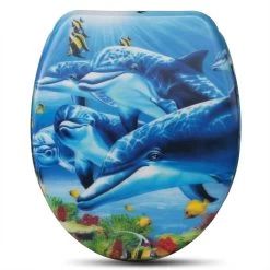 WC-Sitz Duroplast Mit Absenkautomatik Delfine