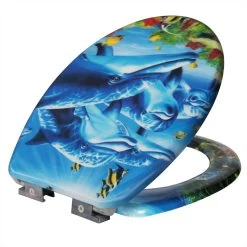 WC-Sitz Duroplast Mit Absenkautomatik Delfine -Möbel Store WC Sitz Duroplast mit Absenkautomatik Delfine WS2762 2 1280x1280