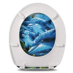 WC-Sitz Duroplast Mit Absenkautomatik Delfine -Möbel Store WC Sitz Duroplast mit Absenkautomatik Delfine WS2762 6 1280x1280