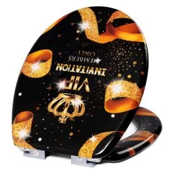 WC-Sitz Duroplast Mit Absenkautomatik Gold VIP -Möbel Store WC Sitz Duroplast mit Absenkautomatik gold VIP WS2744 3 1280x1280