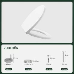 WC-Sitz Kunststoff Mit Absenkautomatik Antibakteriell Weiß -Möbel Store WC Sitz Kunststoff mit Absenkautomatik Antibakteriell WS2586 Weiss9 1280x1280