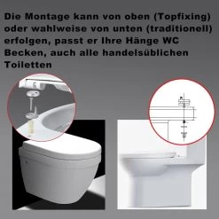 WC-Sitz Kunststoff Mit Absenkautomatik D Form Weiß -Möbel Store WC Sitz Kunststoff mit Absenkautomatik D Form WS2543 Weiss1 1280x1280