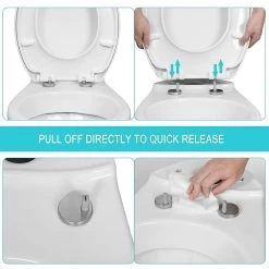 WC-Sitz Kunststoff Weiß Mit Absenkautomatik -Möbel Store WC Sitz Kunststoff mit Absenkautomatik WS2542 Weiss4 1280x1280