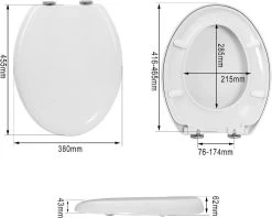 WC-Sitz Kunststoff Weiß Mit Absenkautomatik -Möbel Store WC Sitz Kunststoff mit Absenkautomatik WS2542 Weiss5 1280x1280