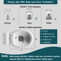 WC-Sitz Absenkautomatik, Fast Fix, Softclose Scharnier, Weiß -Möbel Store WC Sitz Kunststoff mit Absenkautomatik und Schnellbefestigung 2327 Weiss5 1280x1280