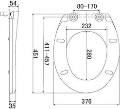 WC-Sitz Absenkautomatik, Fast Fix, Softclose Scharnier, Weiß -Möbel Store WC Sitz Kunststoff mit Absenkautomatik und Schnellbefestigung 2327 Weiss6 1280x1280