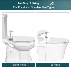 WC-Sitz Absenkautomatik, Fast Fix, Softclose Scharnier, Weiß -Möbel Store WC Sitz Kunststoff mit Absenkautomatik und Schnellbefestigung 2327 Weiss8 1280x1280