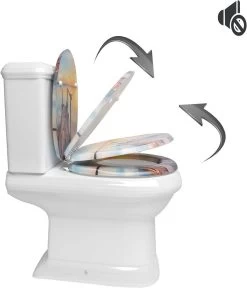 WC-Sitz MDF Mit Absenkautomatik Softclose Scharnier Sonnenuntergang -Möbel Store WC Sitz MDF Antibakteriell Absenkautomatik Softclose Scharnier WS2894 Sonnenuntergang7 1280x1280