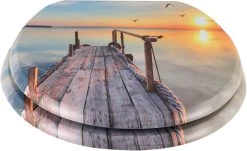 WC-Sitz MDF Mit Absenkautomatik Softclose Scharnier Sonnenuntergang -Möbel Store WC Sitz MDF Antibakteriell Absenkautomatik Softclose Scharnier WS2894 Sonnenuntergang9 1280x1280