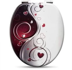 WC Sitz Mit Absenkautomatik, MDF-Holzkern, Aus Zink Verchromt Scharniere Herzen