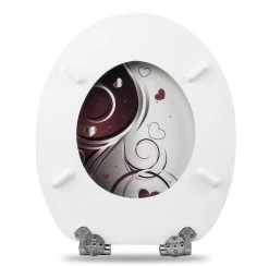 WC Sitz Mit Absenkautomatik, MDF-Holzkern, Aus Zink Verchromt Scharniere Herzen -Möbel Store WC Sitz MDF mit Absenkautomatik 2383 Herzen4 1280x1280