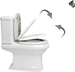 WC-Sitz MDF Mit Absenkautomatik Softclose Scharnier Steine Blumen -Möbel Store WC Sitz MDF mit Absenkautomatik Softclose Scharnier WS2898 Steine Blumen8 1280x1280