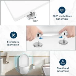 WC-Sitz Toilettendeckel Kunststoff Mit Absenkautomatik Weiß -Möbel Store WC Sitz Toilettendeckel Kunststoff mit Absenkautomatik WS2544 Weiss1 1280x1280