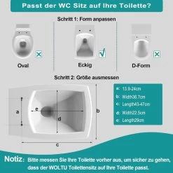 WC Sitz Toilettensitz Mit Absenkautomatik, Antibakterielle Beschichtung, Eckig -Möbel Store WC Sitz Toilettensitz mit Absenkautomatik Antibakterielle Beschichtung Eckig WS2615 Weiss7 1280x1280