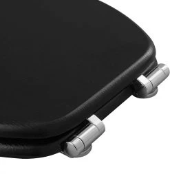 WC-Sitz Toilettensitz Mit Absenkautomatik, MDF Holzkern, Softclose Scharnier, Antibakteriell -Möbel Store WC Sitz Toilettensitz mit Absenkautomatik MDF Holzkern Softclose Scharnier Antibakteriell WS2883 Schwarz Holzmaserung8 1280x1280