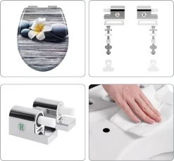 WC-Sitz Aus Duroplast Mit Absenkautomatik In Deco Design Weiße Frangipani -Möbel Store WC Sitz aus Duroplast mit Absenkautomatik Oval WS2842 Weisse Frangipani5 1280x1280