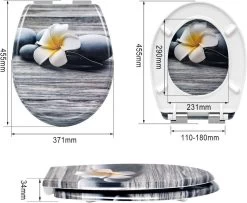 WC-Sitz Aus Duroplast Mit Absenkautomatik In Deco Design Weiße Frangipani -Möbel Store WC Sitz aus Duroplast mit Absenkautomatik Oval WS2842 Weisse Frangipani6 1280x1280