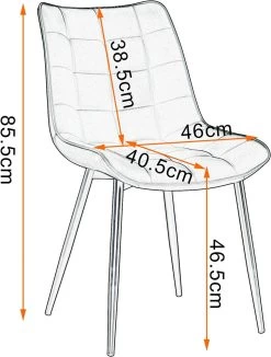 6 X Esszimmerstuhl, Mit Rückenlehne, Kunstleder, Gestell Aus Metall -Möbel Store WOLTU 6 x Esszimmerstuhl mit R ckenlehne Gestell aus Metall BH207an 6 Anthrazit3S8gdKulU26dO7 1280x1280