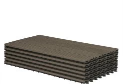 WPC Terrassendielen Holz-Optik 30x60cm, Klickfliese (6 Stück / 1 M²) -Möbel Store WPC Terrassendielen Holz Optik 30x60cm Klickfliese 6 St ck 1 m GTF005br Braun8 1280x1280