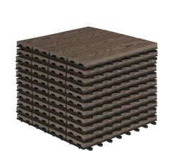 WPC Terrassenfliesen Holzoptik, Bodenbelag Mit Klicksystem, 30x30 Cm 22 Stück -Möbel Store WPC Terrassenfliesen Holzoptik Bodenbelag mit Klicksystem 30x30 cm 22 St ck GTF002br 2 Braun5 1280x1280