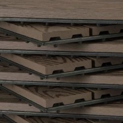 WPC Terrassenfliesen Holzoptik, Bodenbelag Mit Klicksystem, 30x30 Cm 22 Stück -Möbel Store WPC Terrassenfliesen Holzoptik Bodenbelag mit Klicksystem 30x30 cm 22 St ck GTF002br 2 Braun6 1280x1280