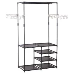 Kleiderständer Mit Ablage Und Haken Kleiderstange Schuhablage Schwarz 9 Kleiderständer Mit Ablage Und Haken Kleiderstange Schuhablage Schwarz -Möbel Store Waeschestaender mit Ablage SR0028 2 1280x1280