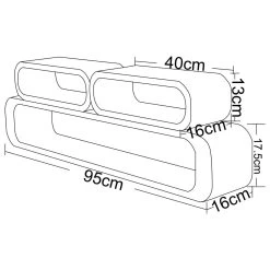 Wandregal Lounge 3er Set Bücherregal Hängeregal -Möbel Store Wandregal 3er Set Holz RG9230 RG9230sz 2 1280x1280