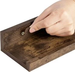 Wandregal 3er Set Schweberegale Bilderleiste Regale, Fotohalter Vintage Braun -Möbel Store Wandregal 3er Set Schweberegale Bilderleiste Regale Fotohalter Vintage RG9491hov Braun6 1280x1280