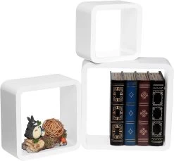Wandregal Cube CD Regal 3er Set Hängeregal Würfel -Möbel Store Wandregal Cube CD Regal 3er Set H ngeregal W rfel RG9236ws weiss3 1280x1280