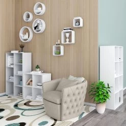 Wandregal Cube CD Regal 3er Set Hängeregal Würfel -Möbel Store Wandregal Cube CD Regal 3er Set H ngeregal W rfel RG9236ws weiss5 1280x1280