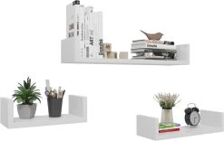 Wandregal Schweberegal U Form CD DVD Regal 3er Set Hängeregal 30cm/45cm/60cm -Möbel Store Wandregal Schweberegal U Form CD DVD Regal 3er Set H ngeregal 30cm 45cm 60cm RG9239ws weiss3 1280x1280