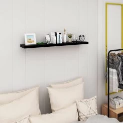 Wandregal Wandboard Freischwebend Schweberegal Holz Board -Möbel Store Wandregal Wandboard freischwebend Schweberegal Holz Board RG9488sz schwarz2 1280x1280