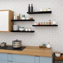 Wandregal Wandboard Freischwebend Schweberegal Holz Board -Möbel Store Wandregal Wandboard freischwebend Schweberegal Holz Board RG9488sz schwarz5 1280x1280