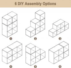Regal Für Buch Spielzeug, Bücherregal Mit 6 Fächern, Würfelregal Stufenregal 90x90x30 Cm -Möbel Store Weisses Regal f r Buch Spielzeug B cherregal mit 6 F chern W rfelregal Stufenregal 90x90x30 cm SK027ws weiss9 1280x1280