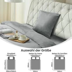 Winter Plüsch Bettwäsche Fleece, Bettbezug Mit Kopfkissenbezug, Grau -Möbel Store Winter Pl sch Bettw sche Fleece Bettbezug mit Kopfkissenbezug W0UTT0166 Grau6 1280x1280
