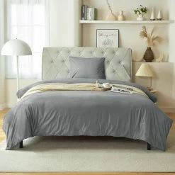 Winter Plüsch Bettwäsche Fleece, Bettbezug Mit Kopfkissenbezug, Grau -Möbel Store Winter Pl sch Bettw sche Fleece Bettbezug mit Kopfkissenbezug W0UTT0166 Grau7 1280x1280