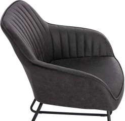 2er-Set Esszimmerstuhl, Mit Armlehne, Aus Kunstleder, Kufen-Gestell Aus Metall -Möbel Store Wohnzimmerstuehl aus Kunstleder Metall Grau7 1280x1280