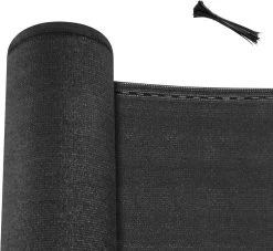 WOLTU Zaunblende Sichtschutz Schattiernetz 280 G/m² HDPE Sichtschutzzaun, Anthrazit