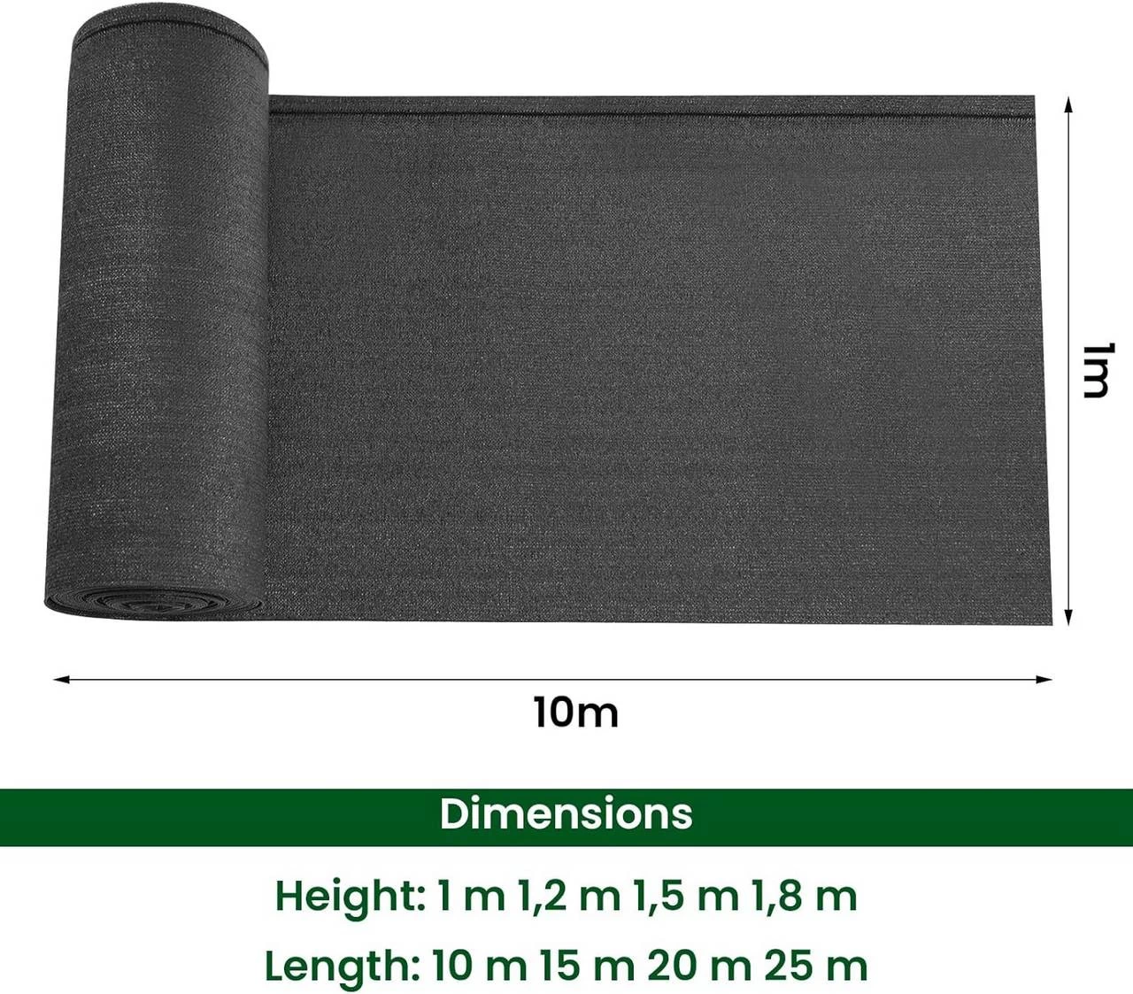 WOLTU Zaunblende Sichtschutz Schattiernetz 280 G/m² HDPE Sichtschutzzaun, Anthrazit 9 WOLTU Zaunblende Sichtschutz Schattiernetz 280 G/m² HDPE Sichtschutzzaun, Anthrazit – Bild 9