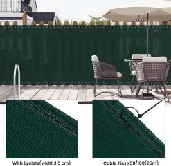 WOLTU Zaunblende Sichtschutz Aus 180 G/m² HDPE, Wetterfest Gartenzaun, Grün 11 WOLTU Zaunblende Sichtschutz Aus 180 G/m² HDPE, Wetterfest Gartenzaun, Grün -Möbel Store Zaunblende Sichtschutz aus 180 g m HDPE Wetterfest Gartenzaun GZZ1229gn01 Gruen5 1280x1280