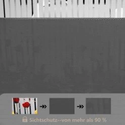 Zaunblende Tennisblende Aus HDPE 180 G/m² Anthrazit -Möbel Store Zaunblende Tennisblende aus HDPE GZZ1229an01 MA anthrazit3 1280x1280