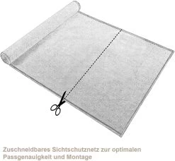 Zaunblende Tennisblende Aus HDPE 180 G/m² Anthrazit -Möbel Store Zaunblende Tennisblende aus HDPE GZZ1229an01 MA anthrazit4 1280x1280